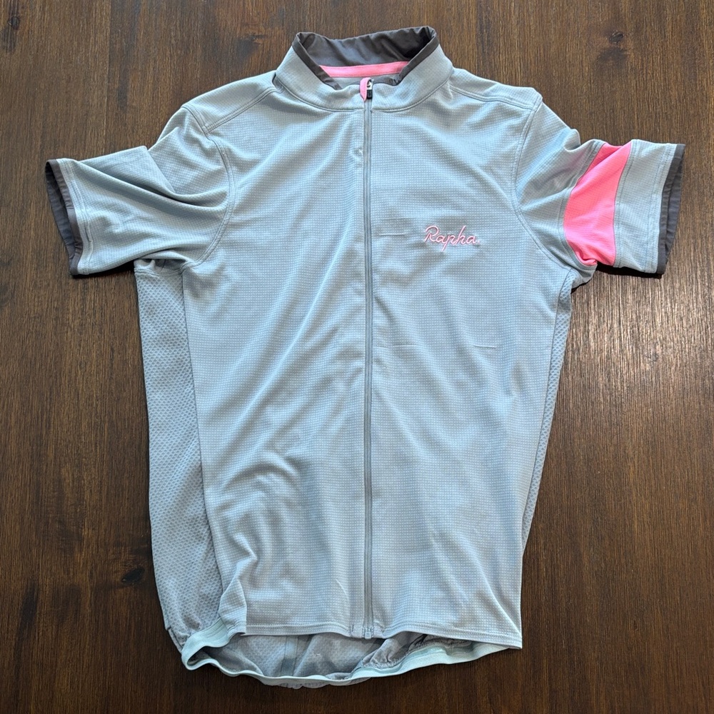 Rapha Gray Jersey with Pink Logo